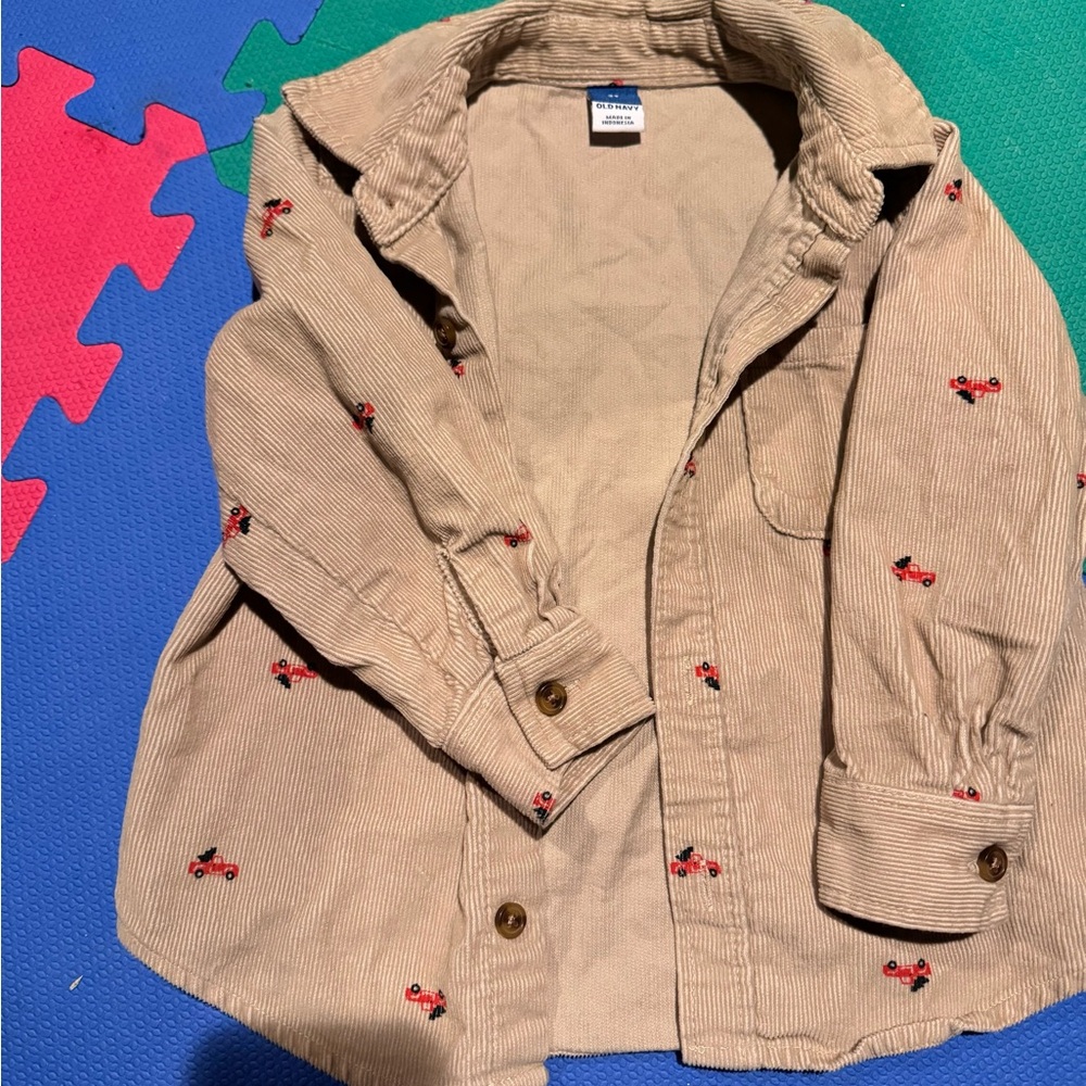 Like new 2T corduroy Christmas button up